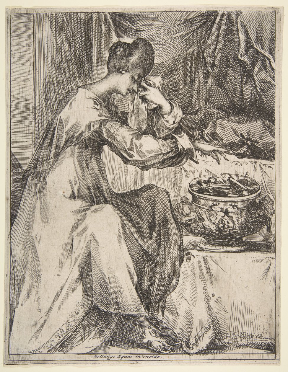 Samobójstwo Portii, 1612-16. autorstwa Jacques Bellange