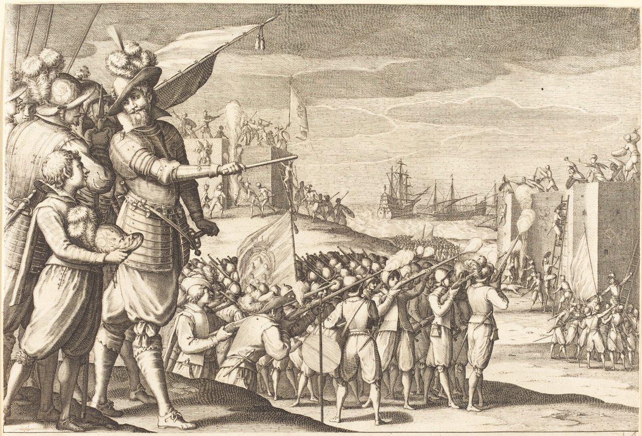 Atak na dwie fortece autorstwa Jacques Callot