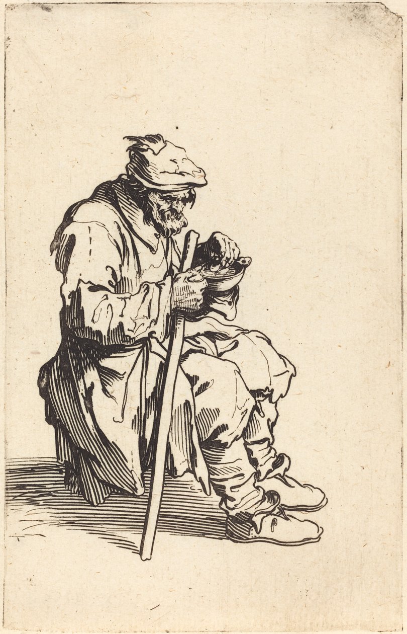 Jedzenie żebraka autorstwa Jacques Callot