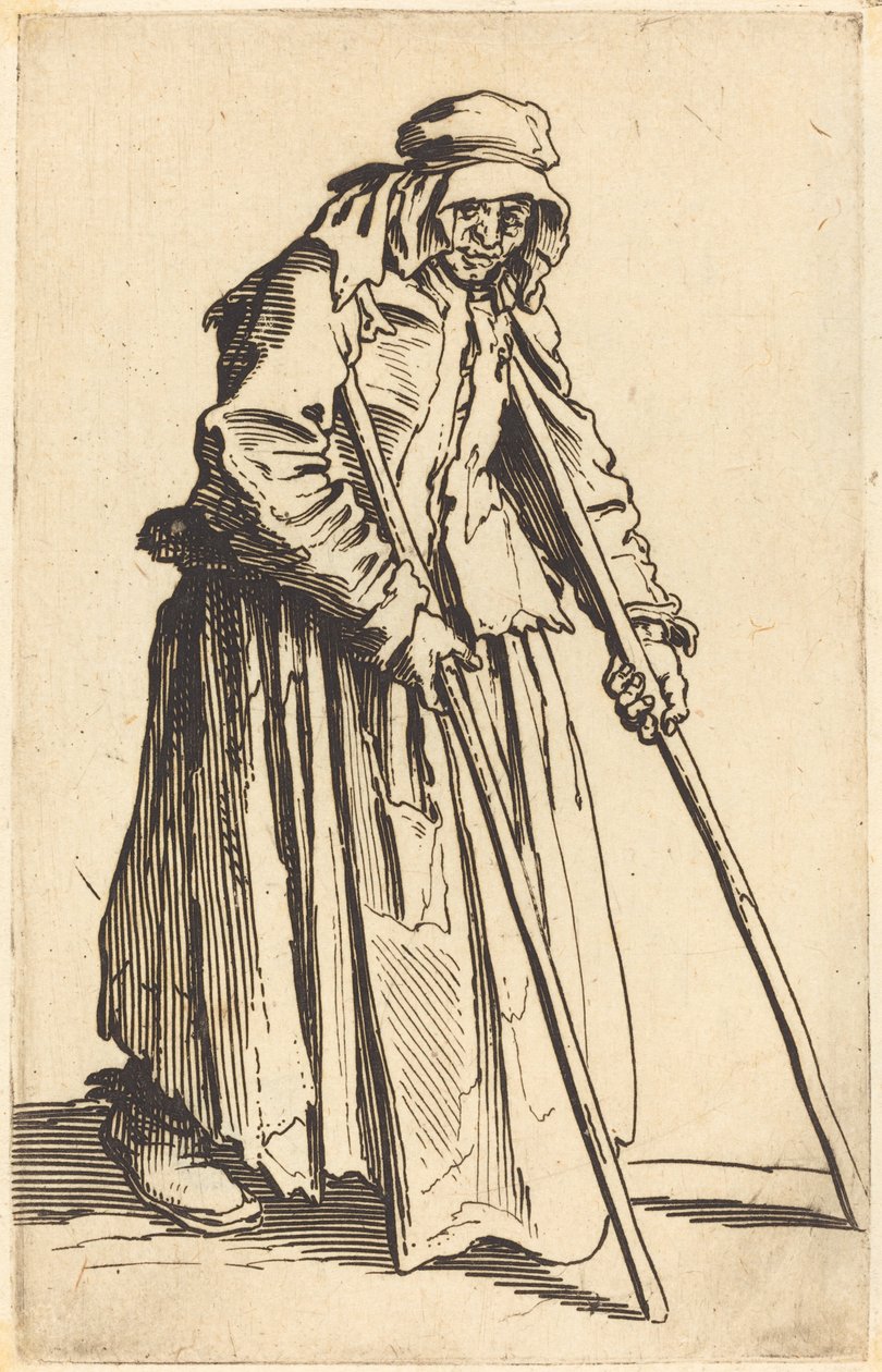 Żebraczka z kulami, ok. 1930 r. 1622. autorstwa Jacques Callot