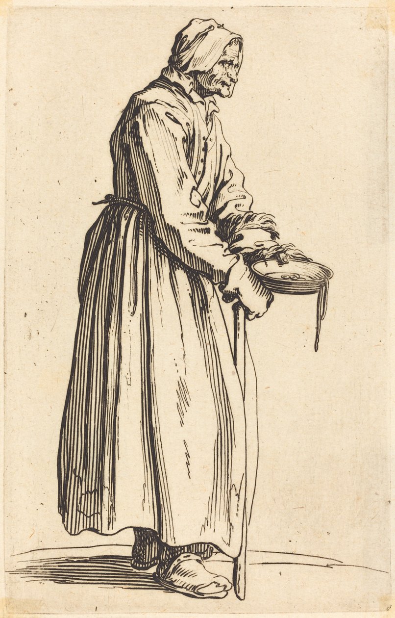 Żebraczka z Pan autorstwa Jacques Callot