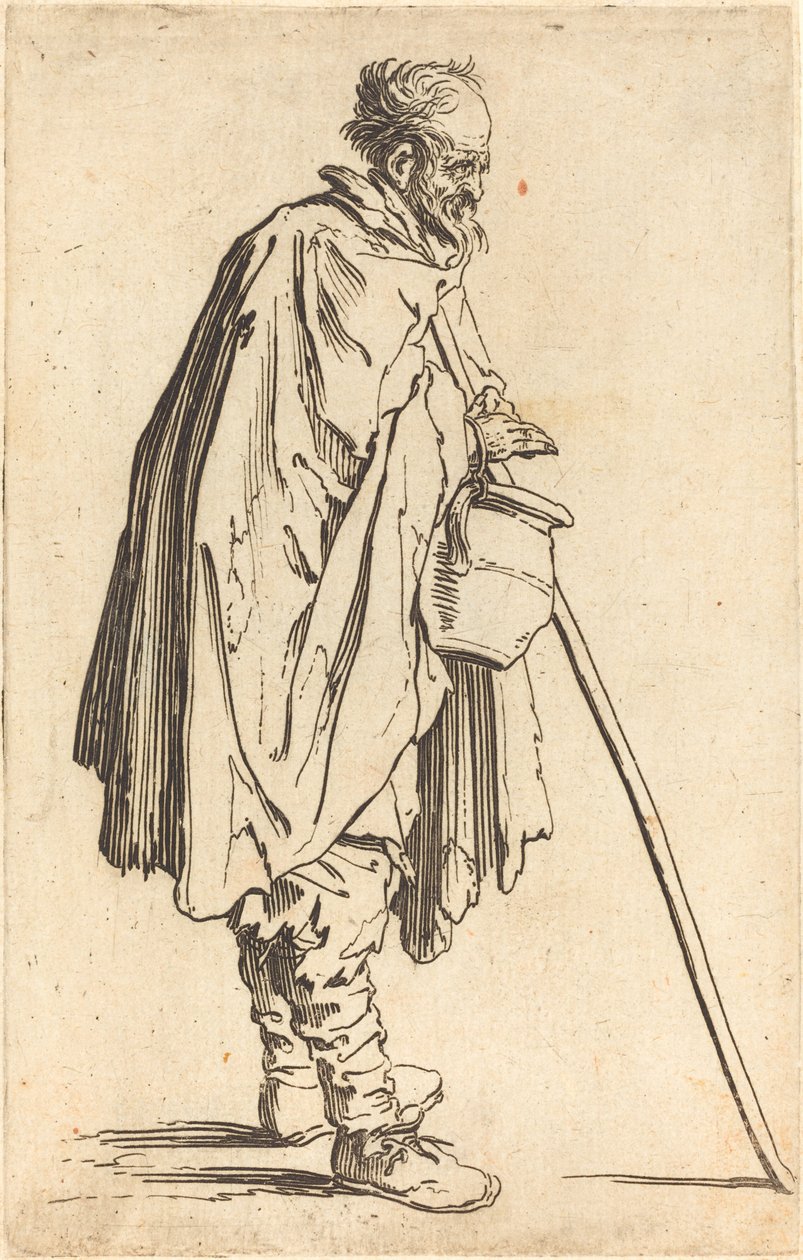 Żebrak z garnkiem autorstwa Jacques Callot