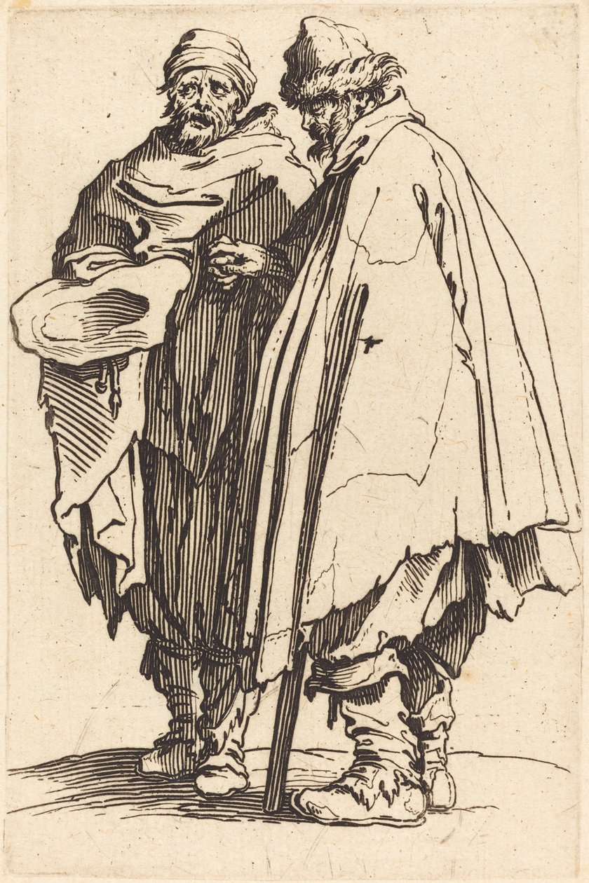 Ślepy żebrak i towarzysz autorstwa Jacques Callot