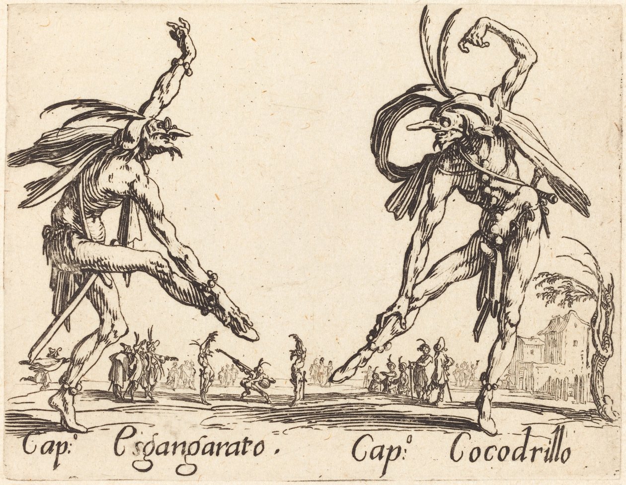 Facet. Esgangarato i Cap. Krokodyl, ok. 1622. autorstwa Jacques Callot