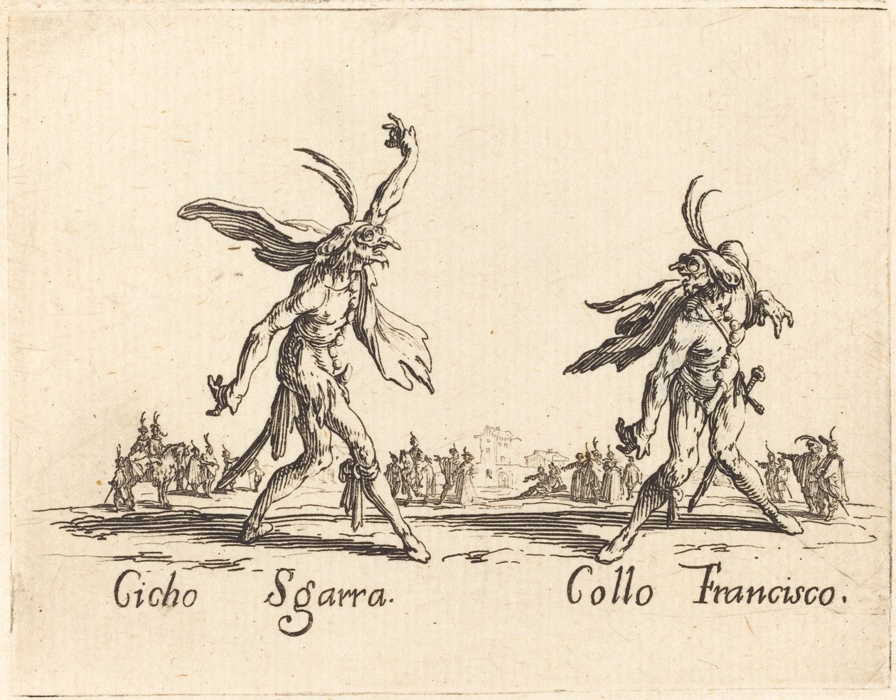 Cicho Sgarra i Collo Francisco autorstwa Jacques Callot