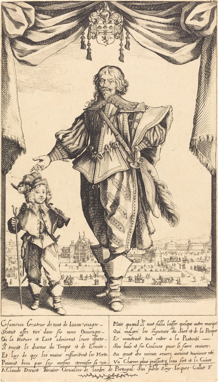 Claude Deruet i jego syn, Jean autorstwa Jacques Callot
