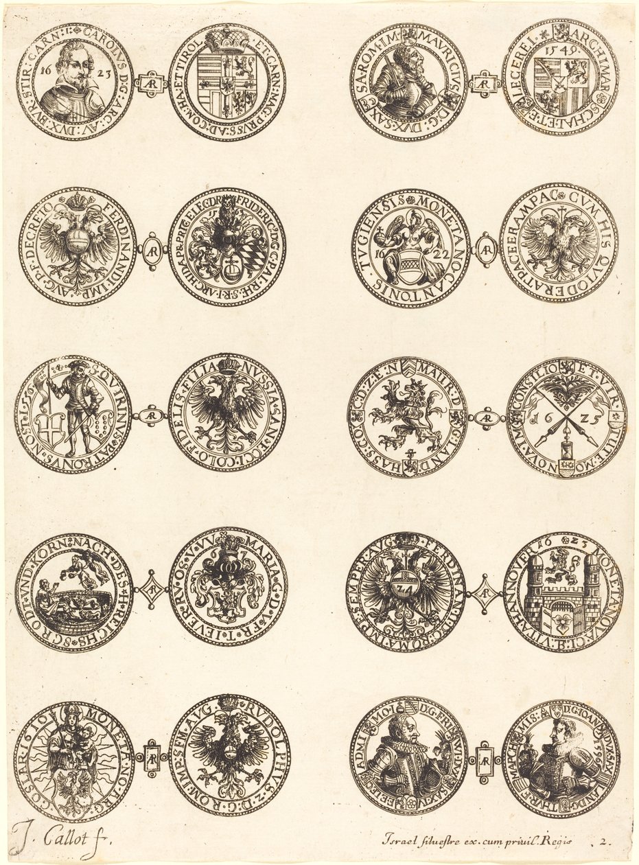 Monety [tablica 2] autorstwa Jacques Callot