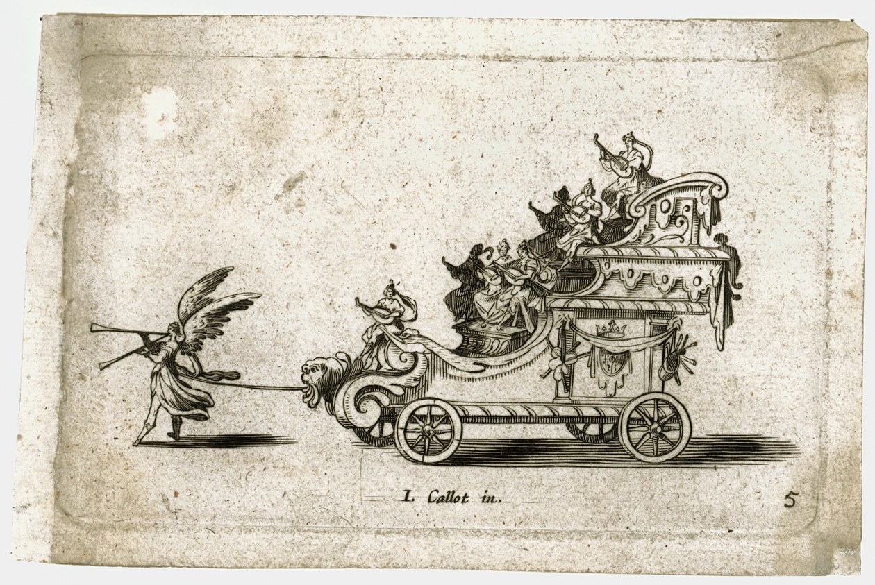Combat a la barriere: rydwan ... (rycina) autorstwa Jacques Callot