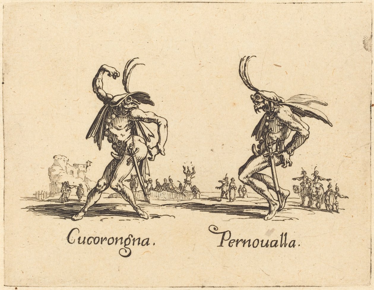 Cucorongna i Pernoualla autorstwa Jacques Callot