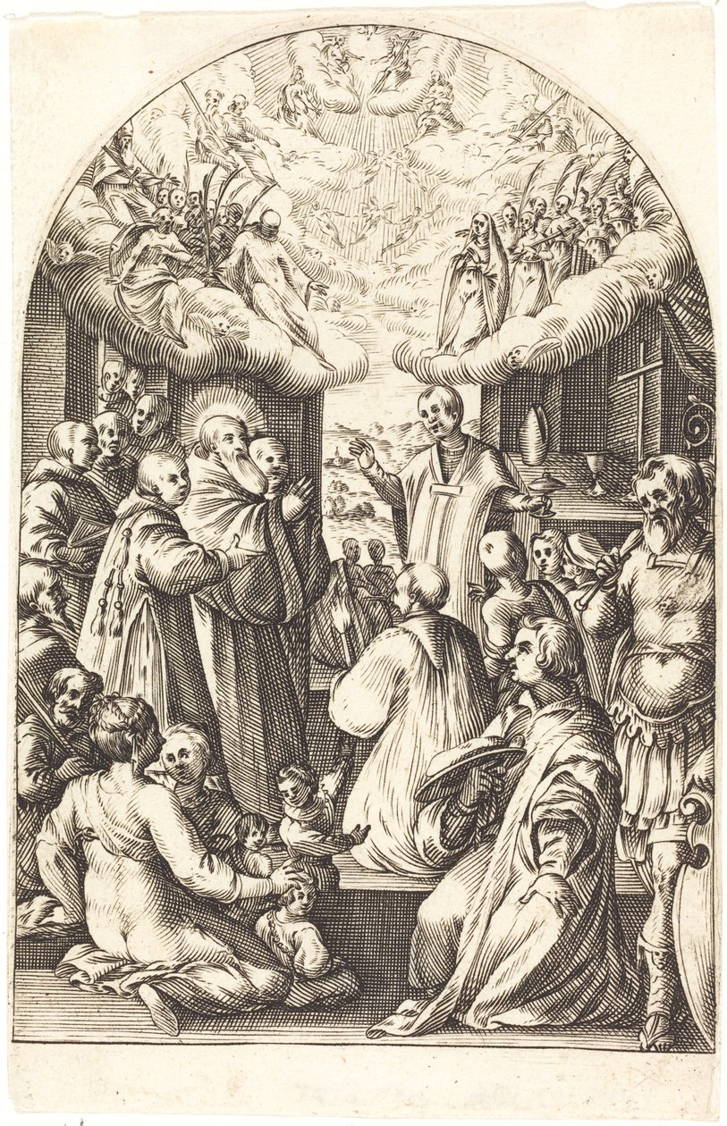 Śmierć św. Benedykta autorstwa Jacques Callot