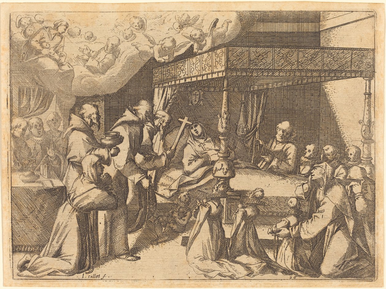 Śmierć królowej, 1612. autorstwa Jacques Callot