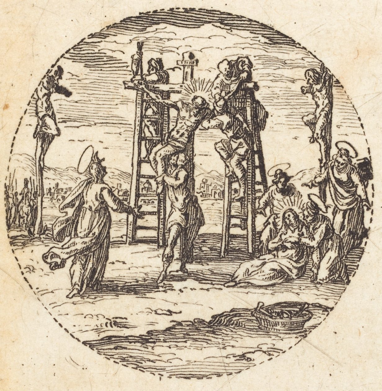 Zejście z krzyża autorstwa Jacques Callot