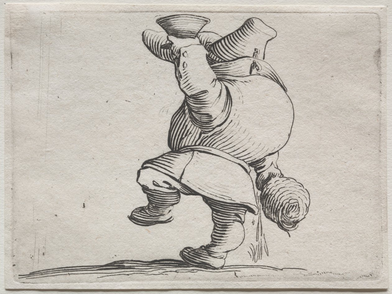 Pijący widziany z tyłu. autorstwa Jacques Callot