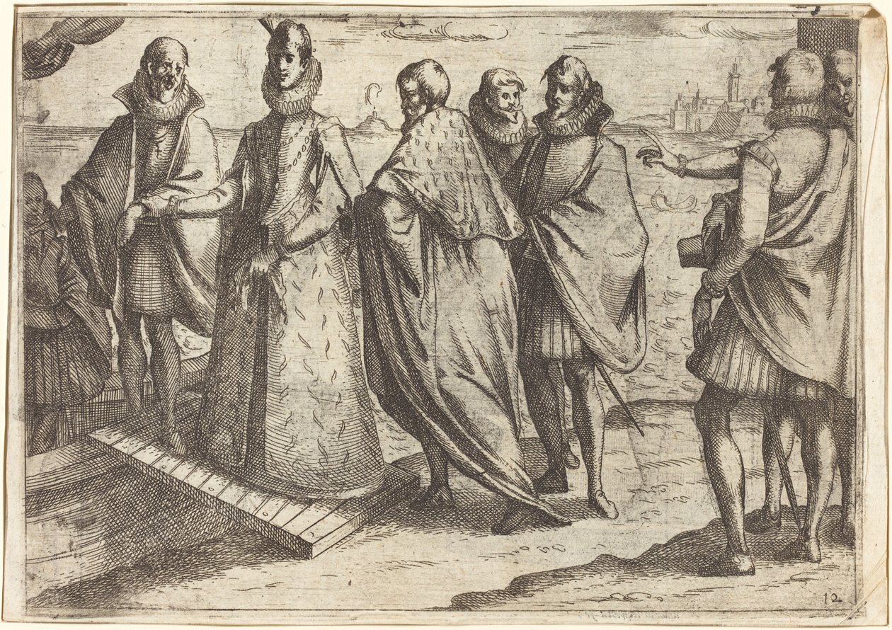 Zaokrętowanie w Genui [odbyt] autorstwa Jacques Callot