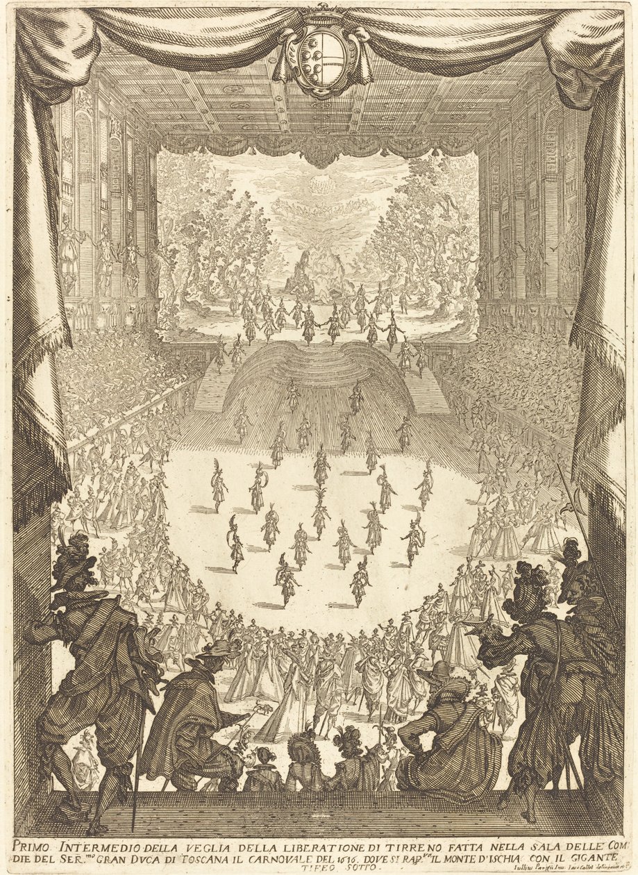 Pierwsze Intermezzo, 1617. autorstwa Jacques Callot