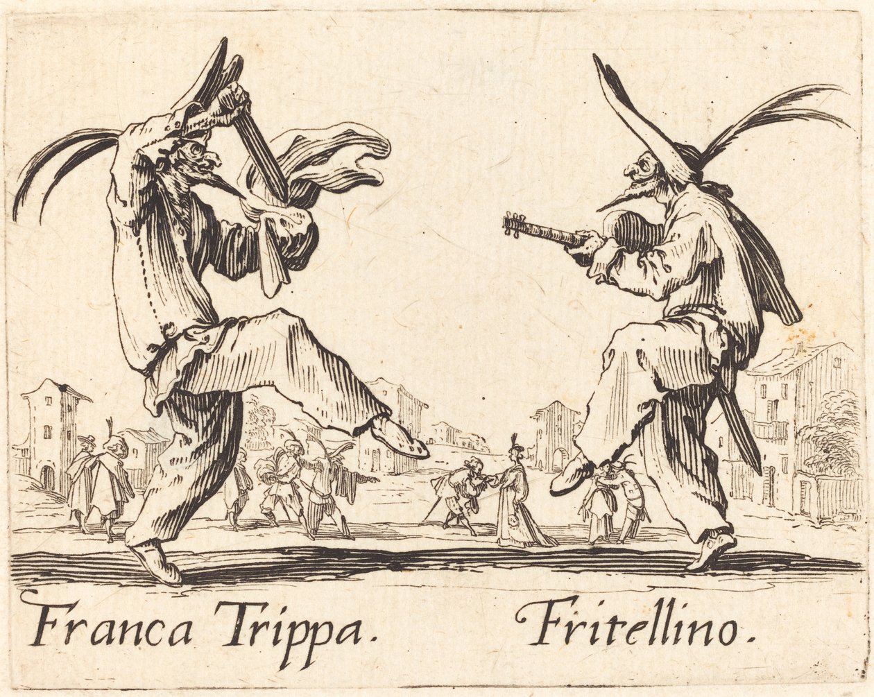 Franca Trippa i Fritellino, ok. 1930 r. 1622. autorstwa Jacques Callot