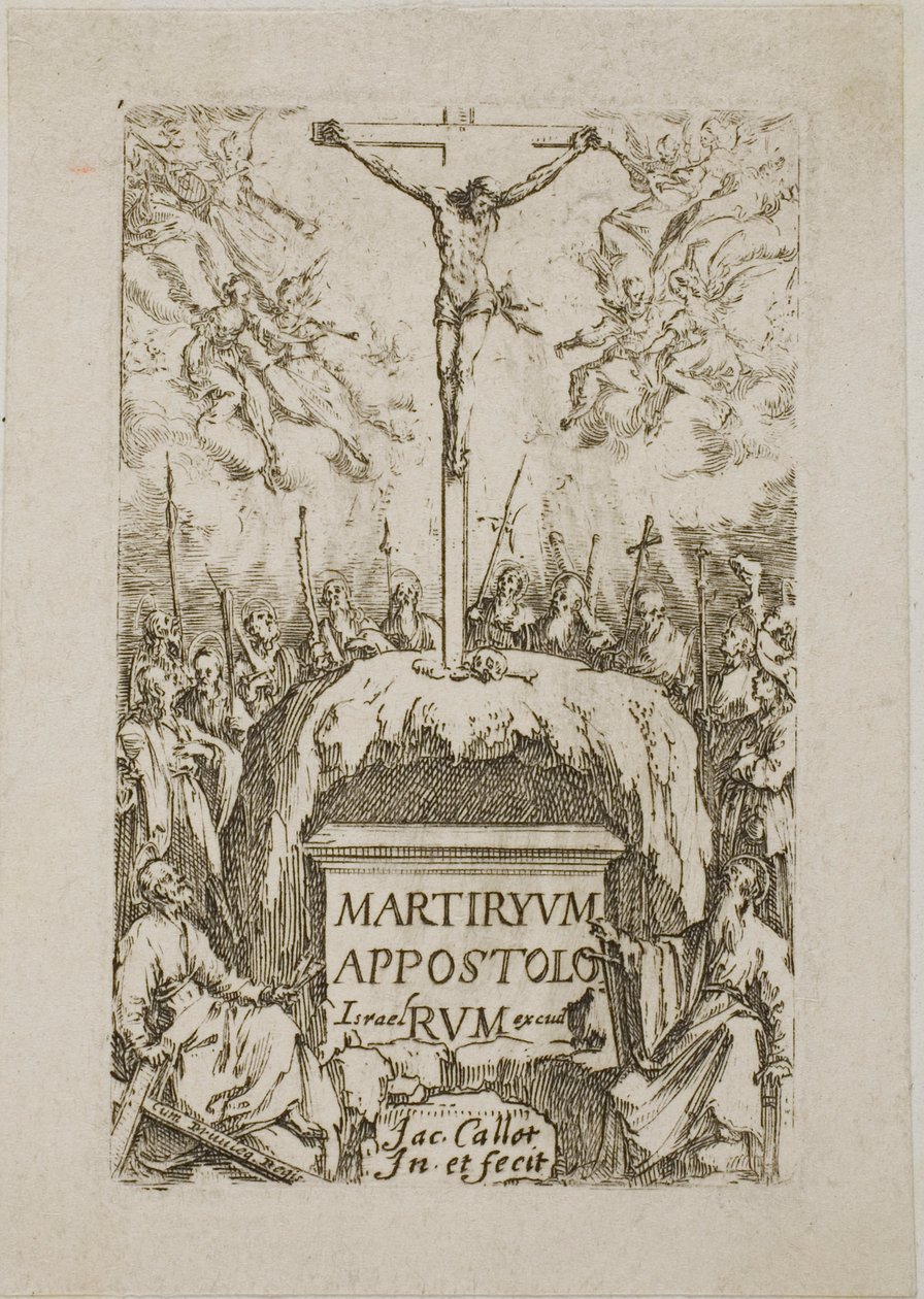 Frontispis z książki Męczeństwa apostołów autorstwa Jacques Callot