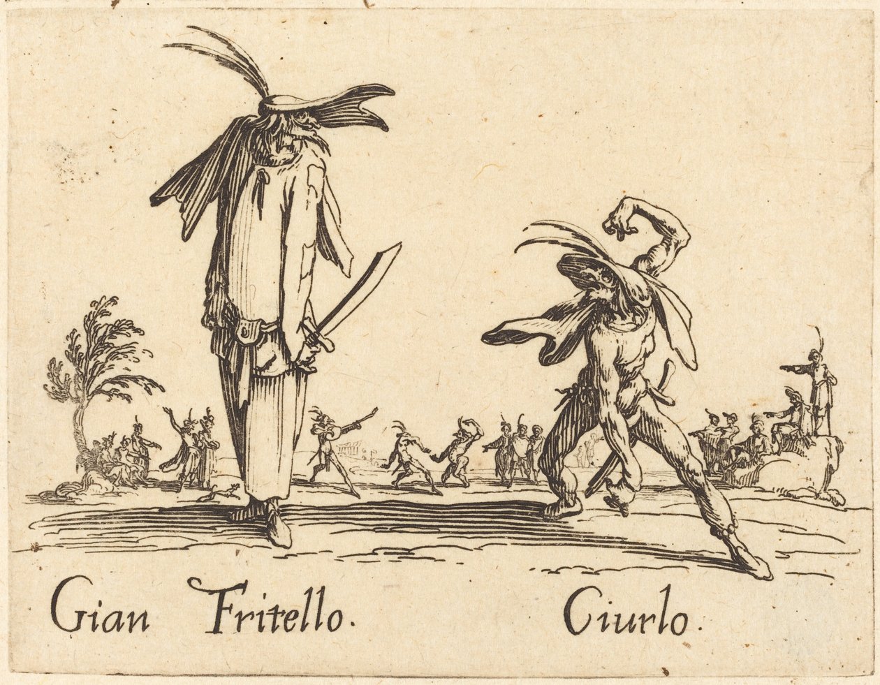 Gian Fritello i Ciurlo autorstwa Jacques Callot