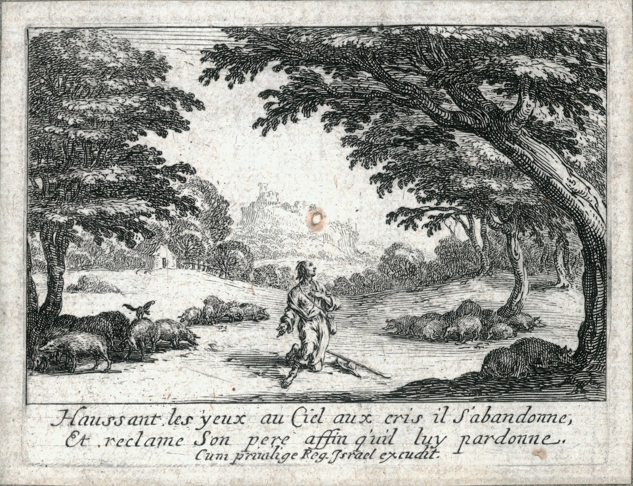 Życie syna marnotrawnego ... (rycina) autorstwa Jacques Callot