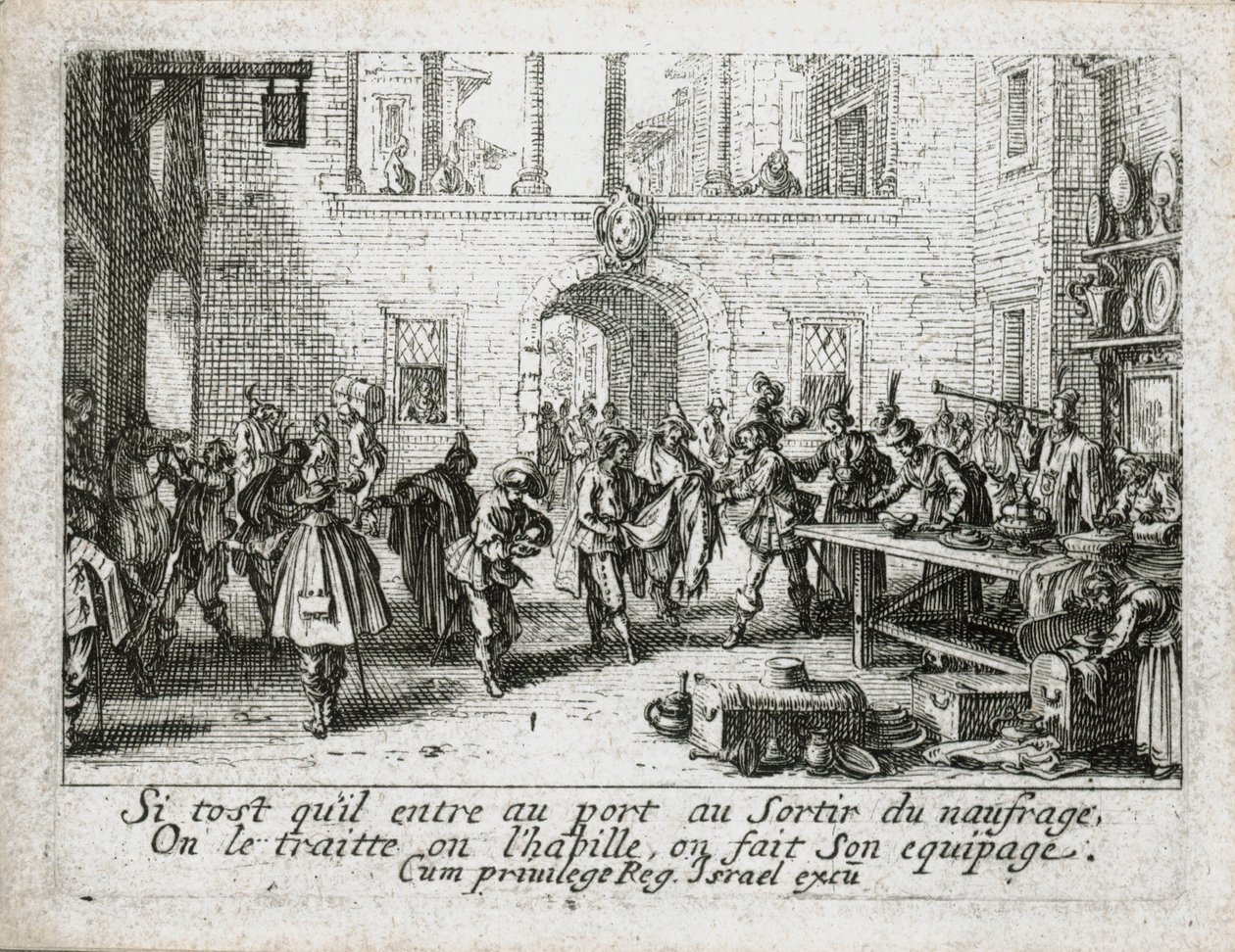 Życie syna marnotrawnego ... (rycina) autorstwa Jacques Callot