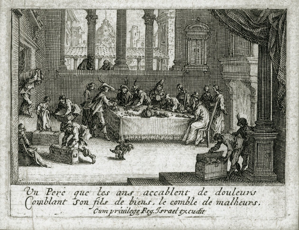 Życie syna marnotrawnego ... (rycina) autorstwa Jacques Callot