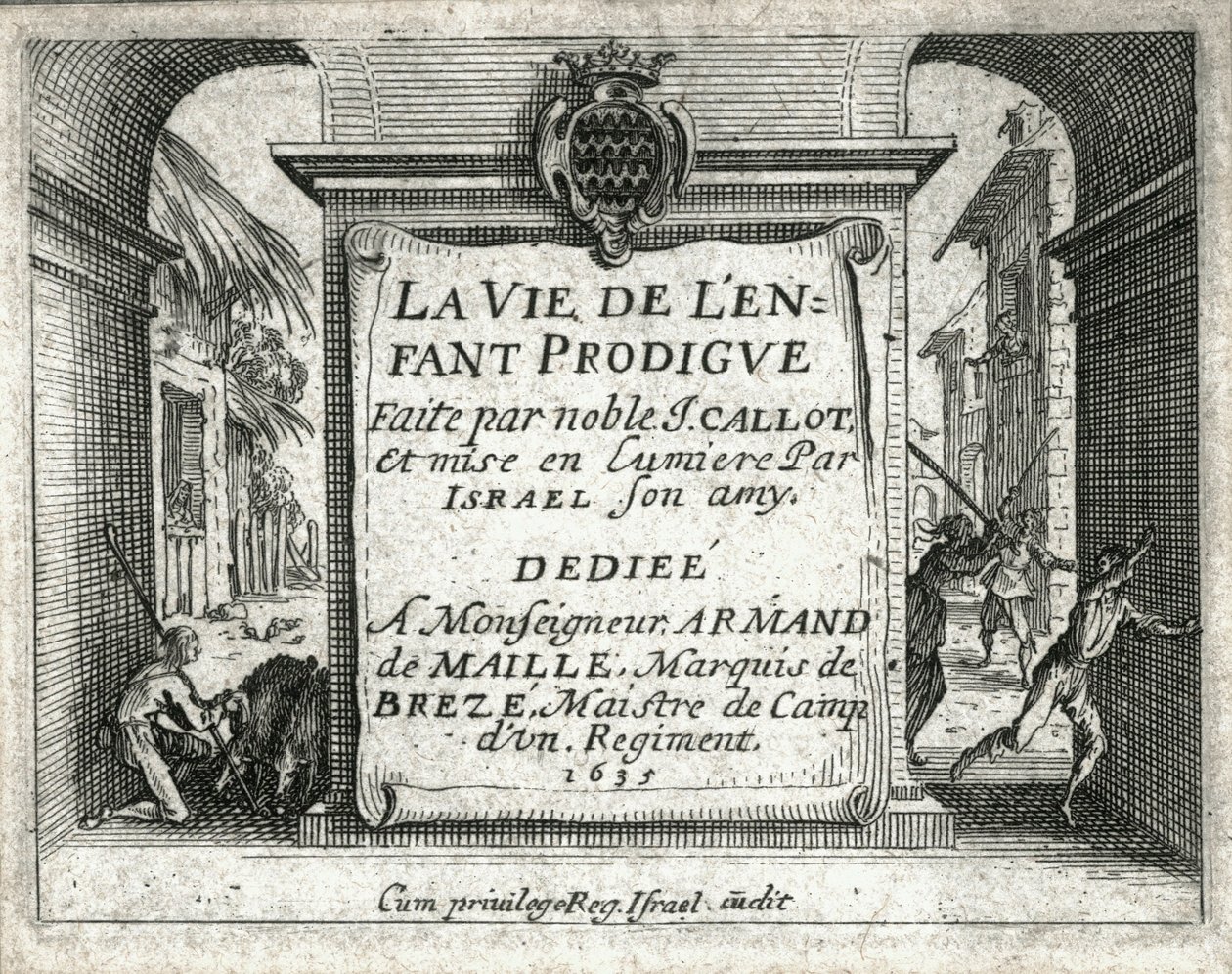 Życie syna marnotrawnego ... (rycina) autorstwa Jacques Callot