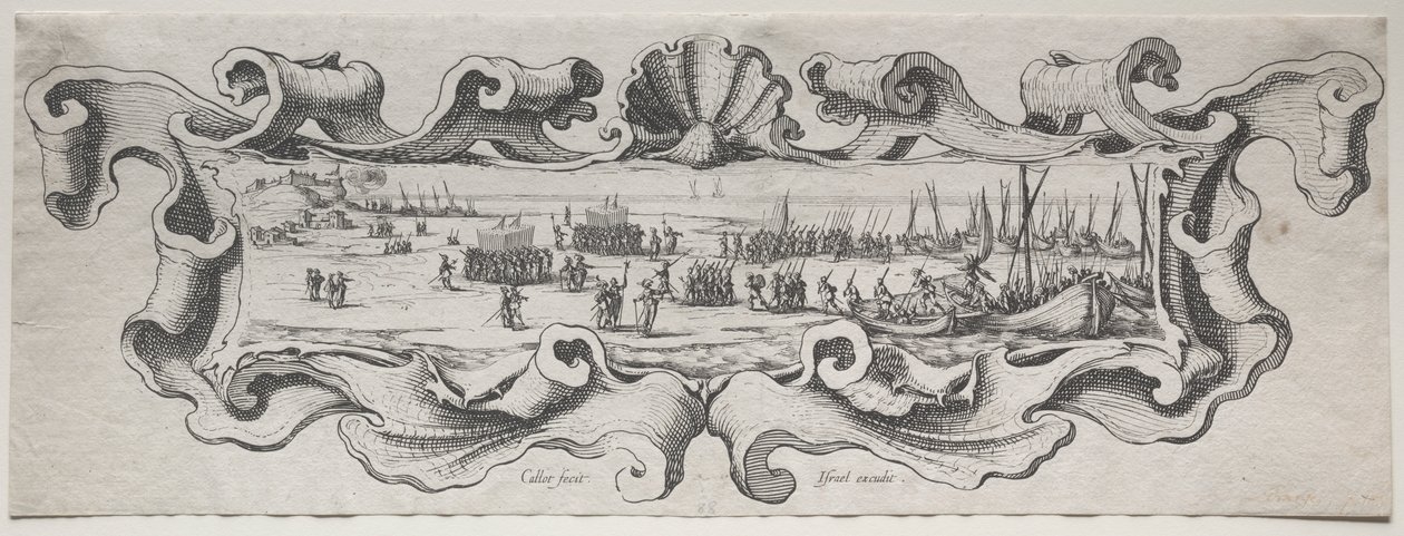 Lądowanie wojsk autorstwa Jacques Callot