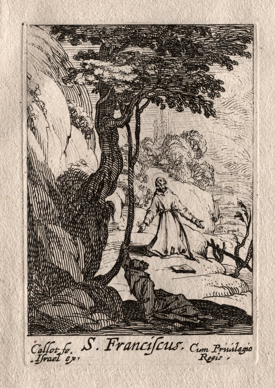 Pokutnicy: św. Franciszek. autorstwa Jacques Callot