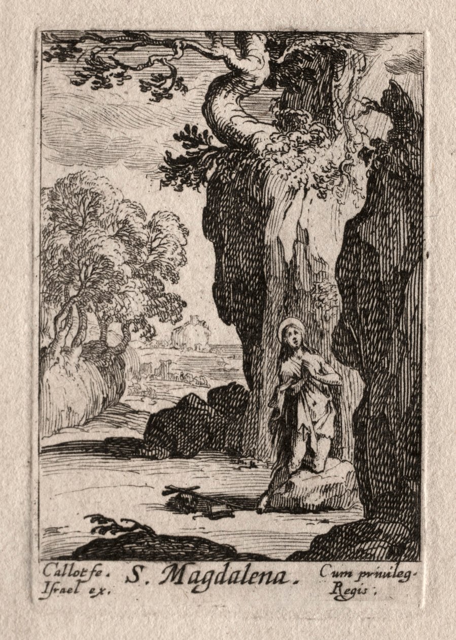 Pokutnicy: Skruszona św. Magdalena. autorstwa Jacques Callot