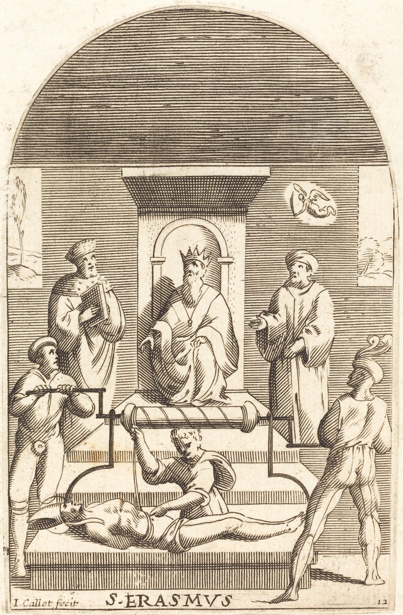 Męczeństwo św. Erazma autorstwa Jacques Callot