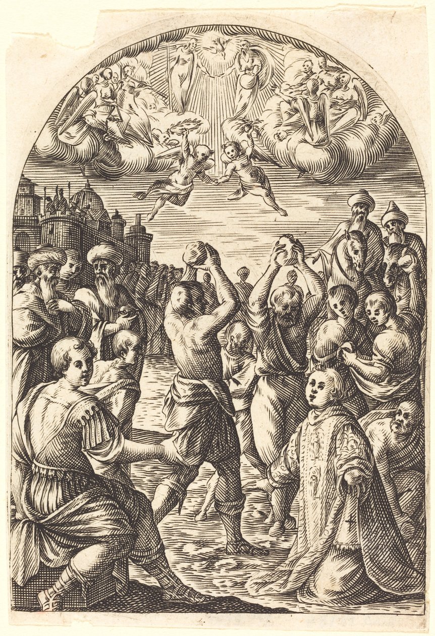 Męczeństwo św. Szczepana, 16081611. autorstwa Jacques Callot