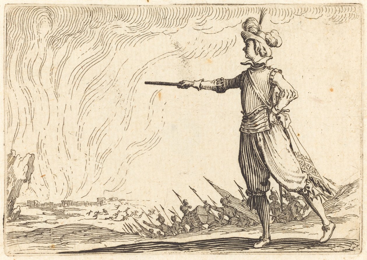 Dowódca wojskowy na piechotę autorstwa Jacques Callot