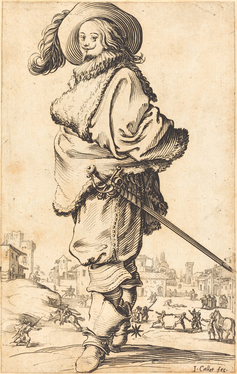 Szlachcic z Futrem Plastron autorstwa Jacques Callot