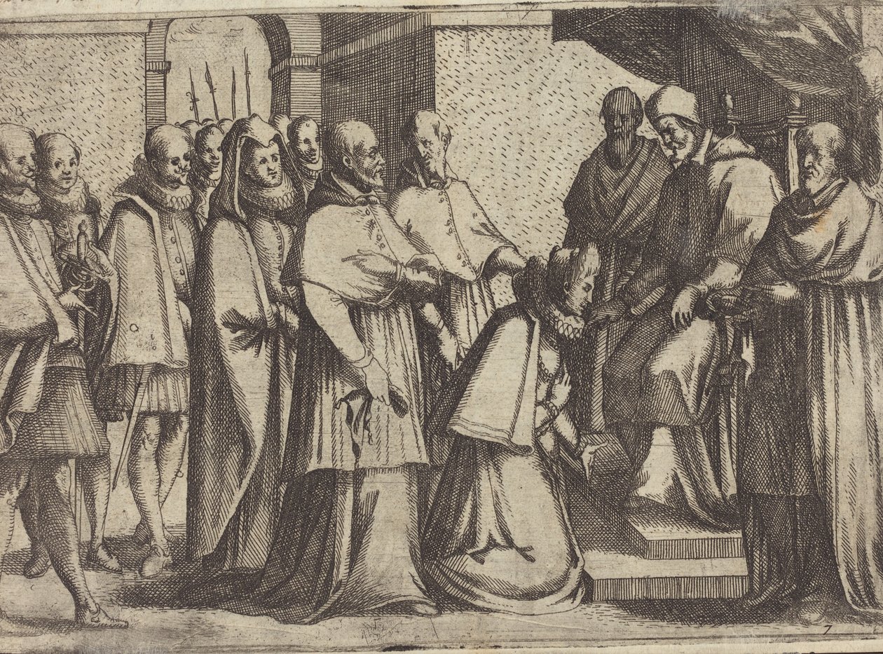 Audiencja papieska [verso], 1612. autorstwa Jacques Callot