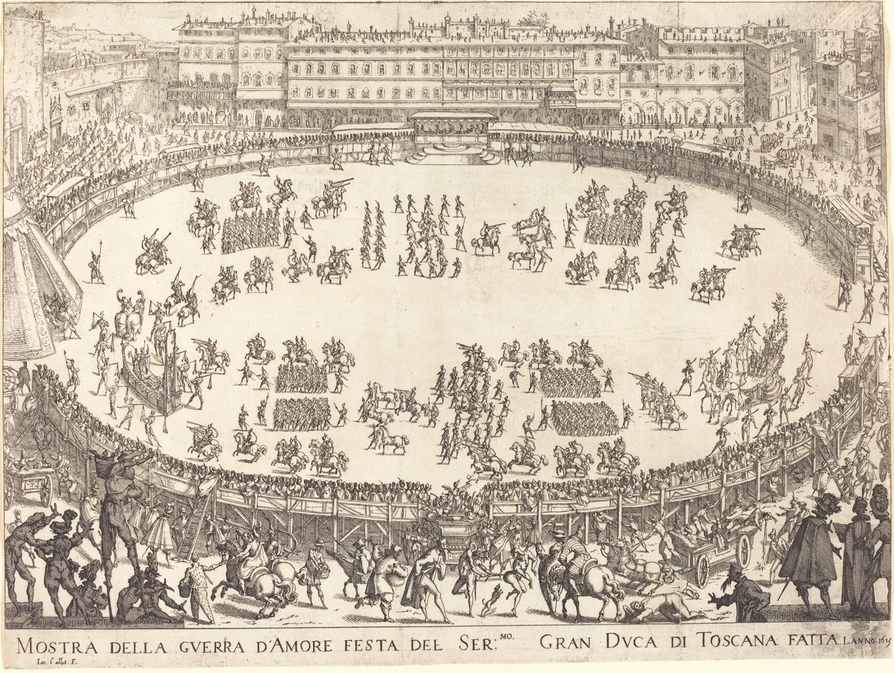 Parada w Amfiteatrze autorstwa Jacques Callot
