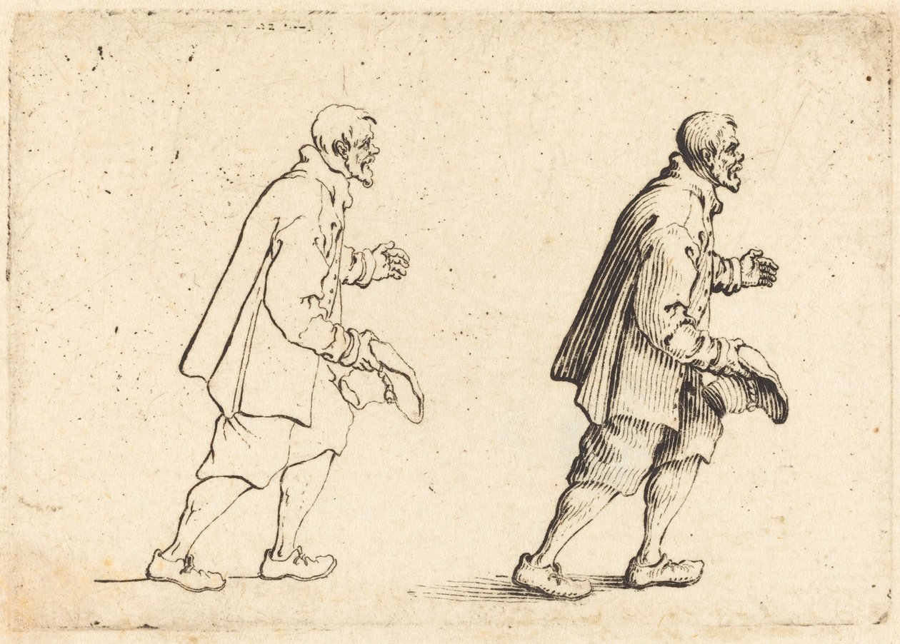 Chłop z Kapeluszem w Ręce autorstwa Jacques Callot