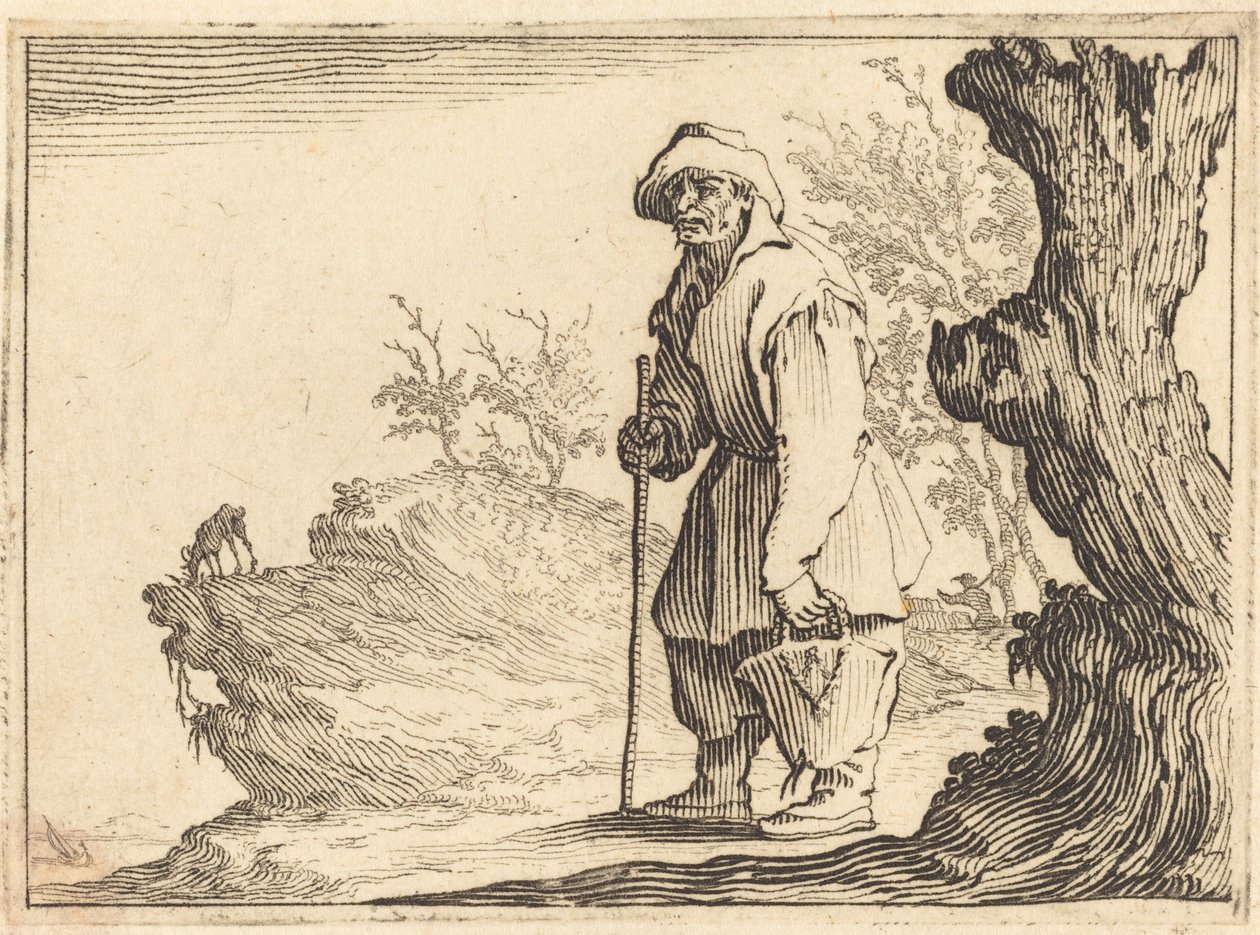 Chłop z workiem, ok. 1617. autorstwa Jacques Callot