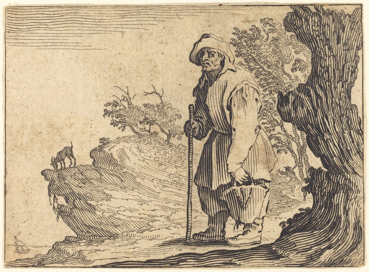 Chłop z workiem, ok. 1622. autorstwa Jacques Callot