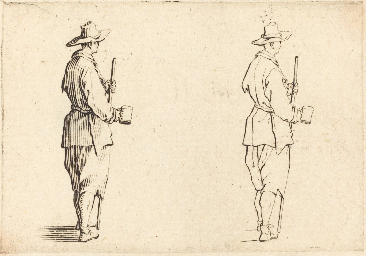 Chłop z kielichem, ok. godz. 1617. autorstwa Jacques Callot