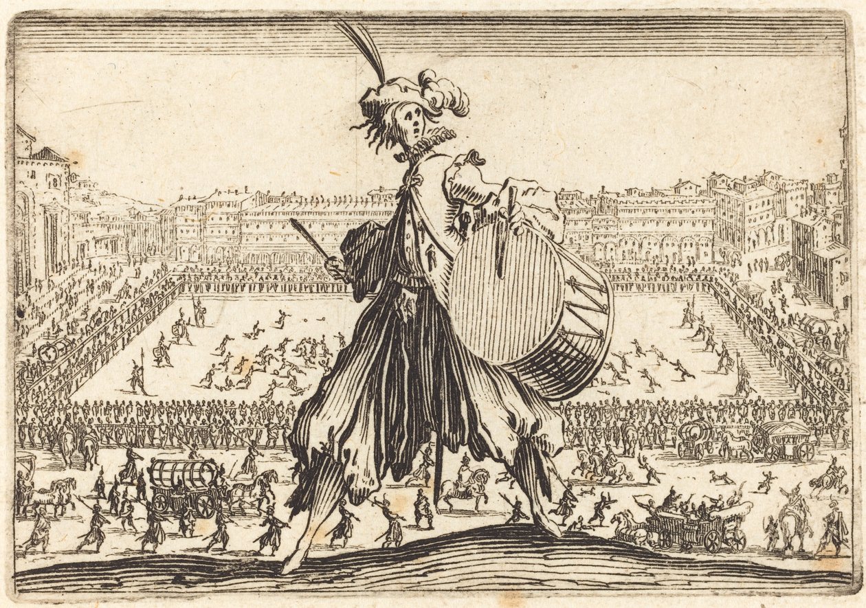 Piazza Santa Croce, Florencja autorstwa Jacques Callot