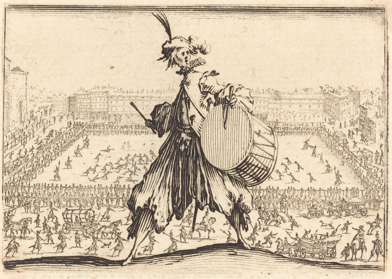 Piazza Santa Croce, Florencja, c. 1617. autorstwa Jacques Callot