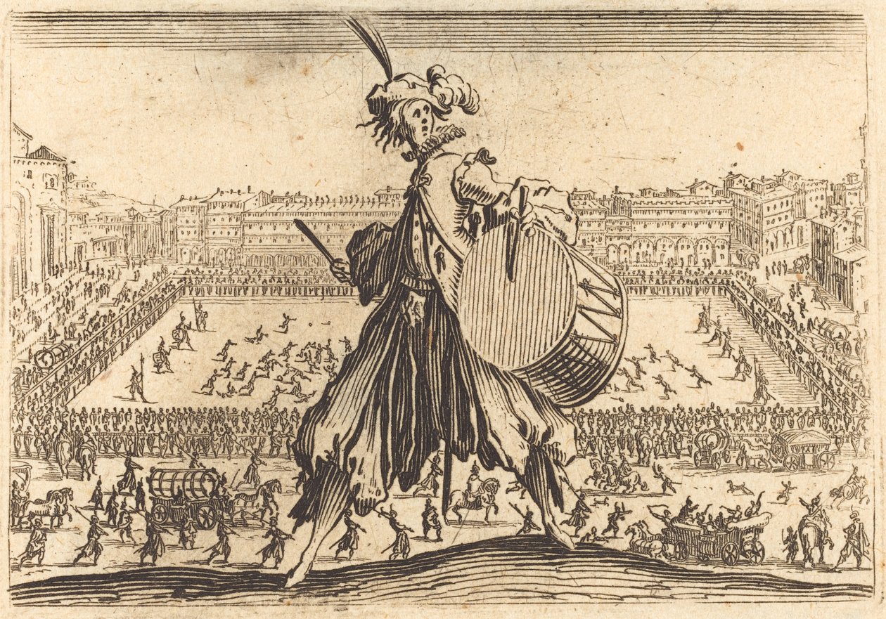 Piazza Santa Croce, Florencja, c. 1622. autorstwa Jacques Callot