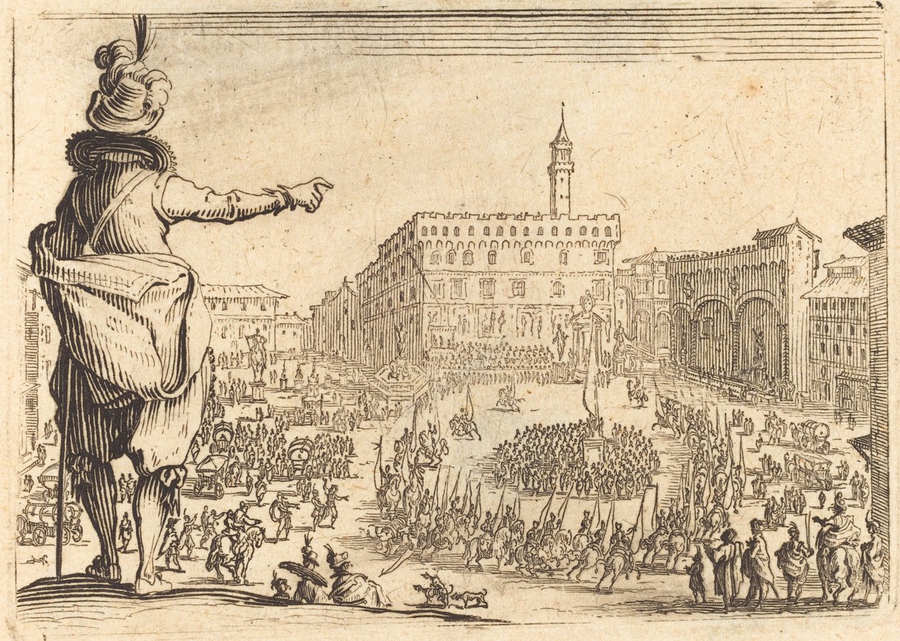 Piazza della Signoria, Florencja autorstwa Jacques Callot