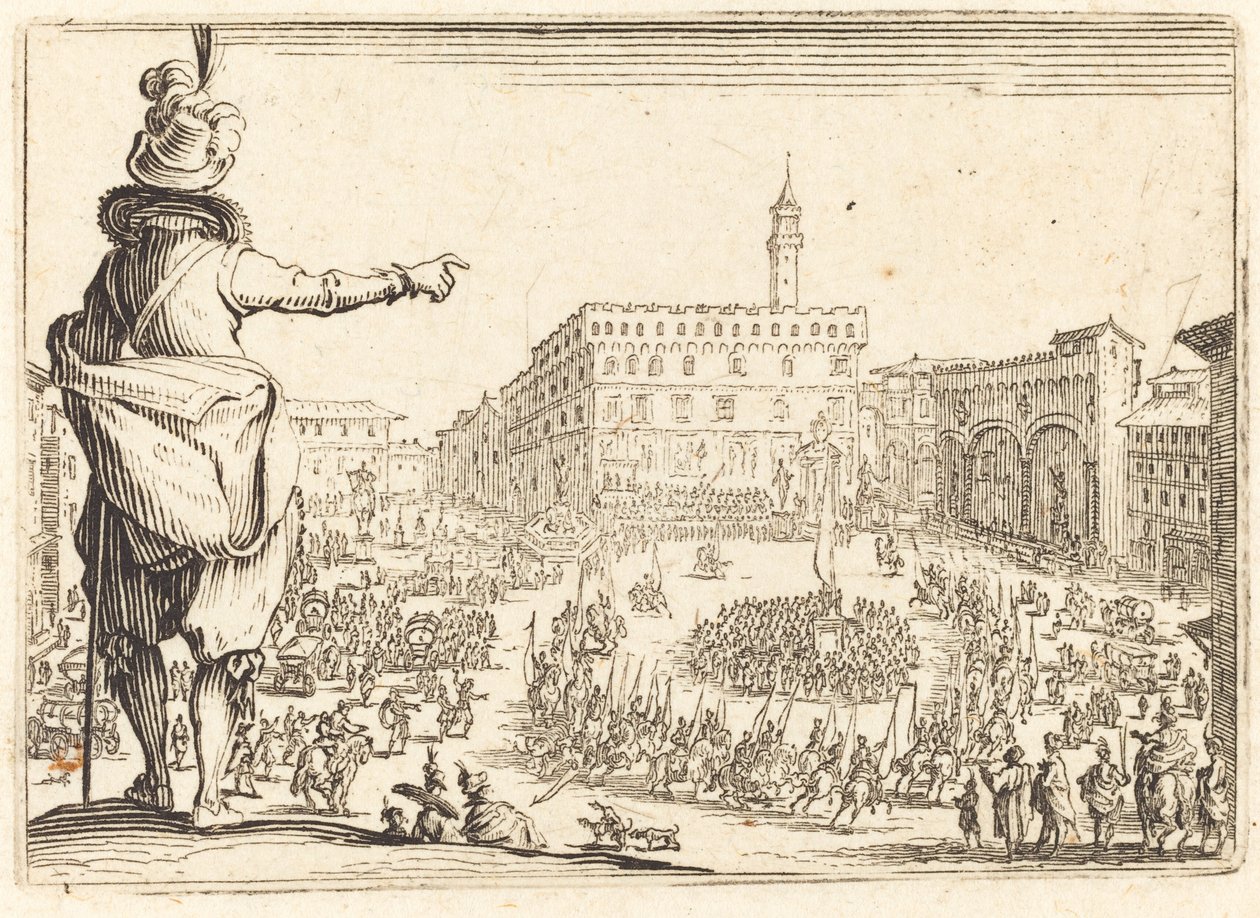 Piazza della Signoria, Florencja autorstwa Jacques Callot