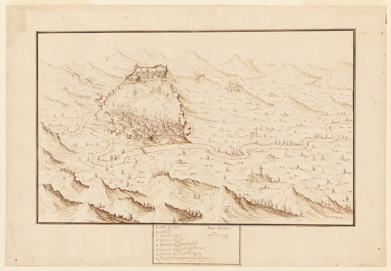 Planometryczny widok Gani autorstwa Jacques Callot