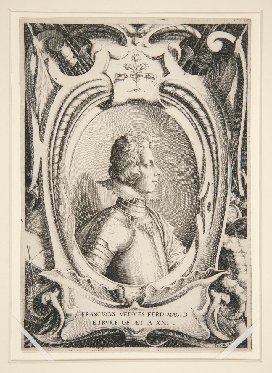Portret Francois de Medicis autorstwa Jacques Callot