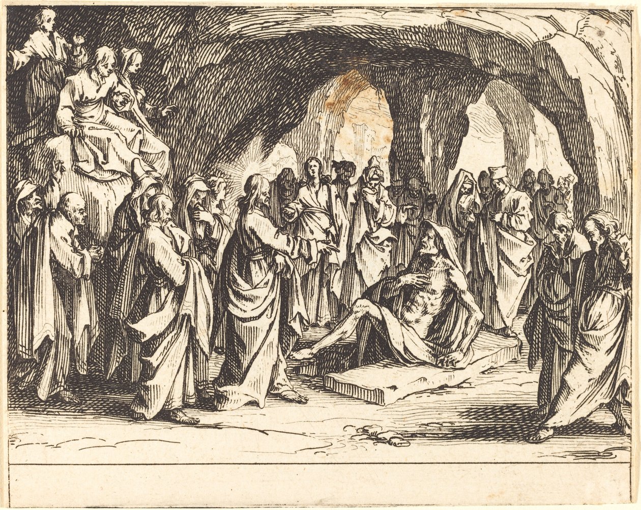 Wskrzeszenie Łazarza autorstwa Jacques Callot