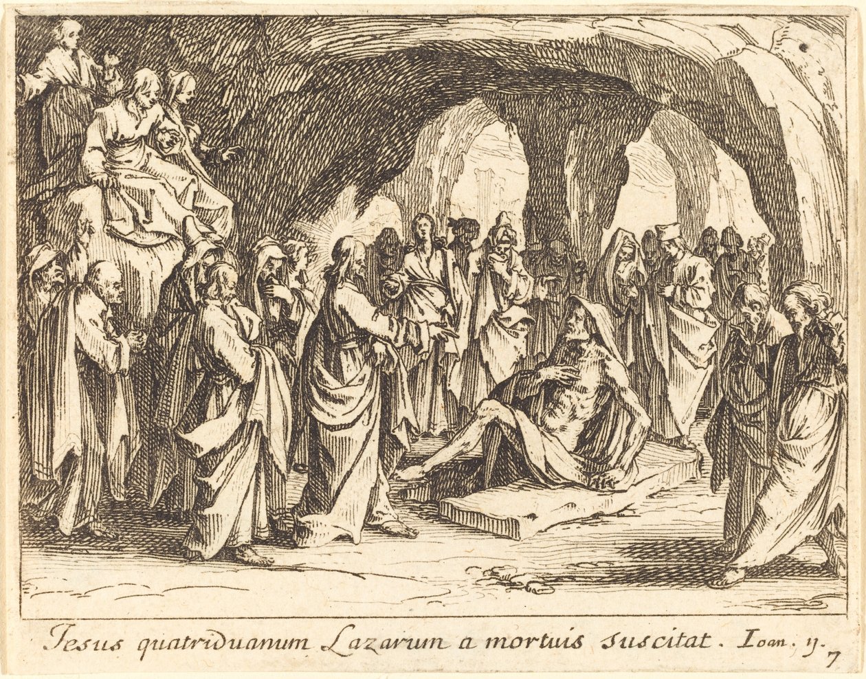 Wskrzeszenie Łazarza, 1635. autorstwa Jacques Callot
