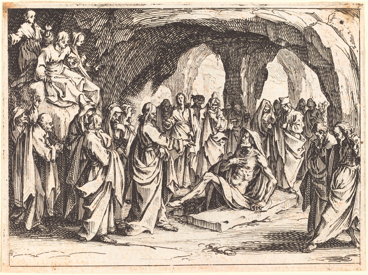 Wskrzeszenie Łazarza, 1635. autorstwa Jacques Callot
