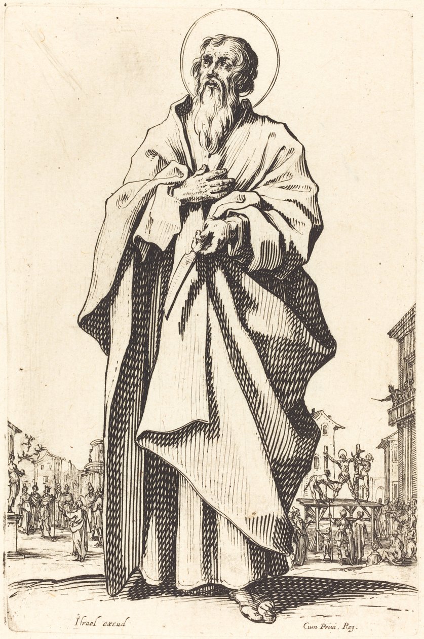 Św. Bartłomieja, opublikowany 1631. autorstwa Jacques Callot